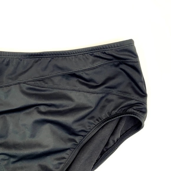 DreamSuit by Miracle Brands NWT Black High Waisted Bikini Bottom Sz 6 - Picture 4 of 4